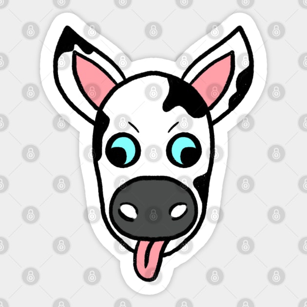 Crazy Cow Sticker by Mey Designs